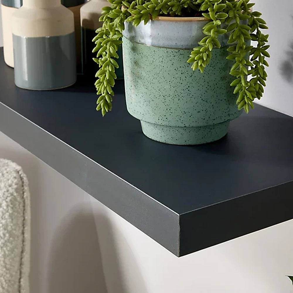 Grey Laminated Floating Wall Display Shelf | 60 x 24 x 3.8cm