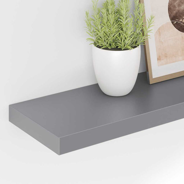 Grey Laminated Floating Wall Display Shelf | 60 x 24 x 3.8cm