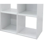 White 6 Cube Open Shelf Bookcase Storage Unit | 61 x 29 x 91cm