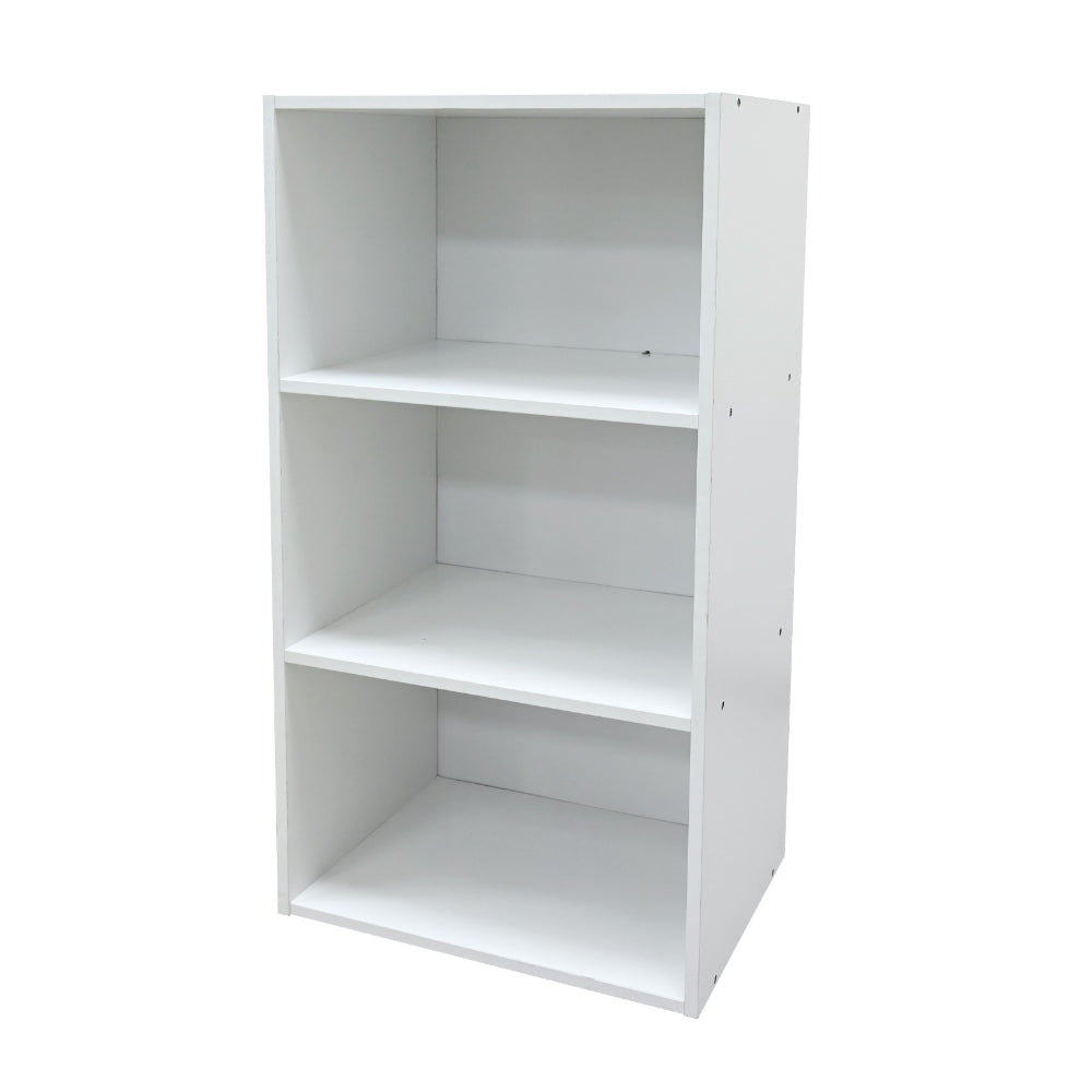 White 3 Tier Bookshelf Storage Unit | 42 x 29 x 79cm, Open Shelves