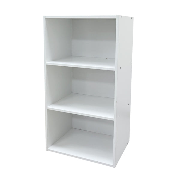 White 3 Tier Bookshelf Storage Unit | 42 x 29 x 79cm, Open Shelves