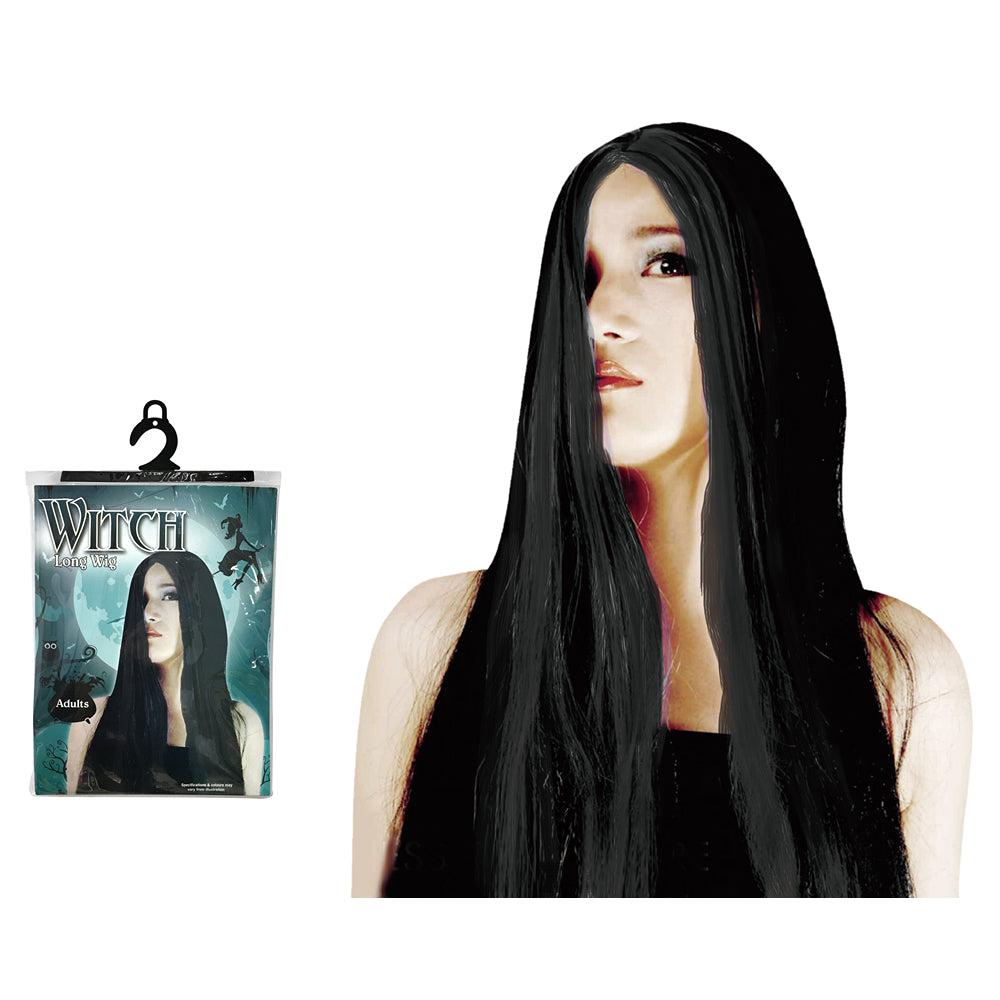 Boo! Long Black Straight Witch Wig | Adult