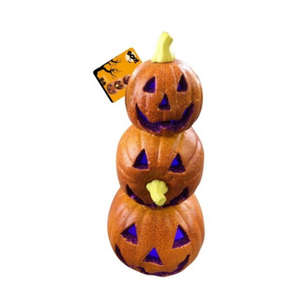 Boo! Light Up Triple Polyfoam Pumpkins with Long Nose | 45cm