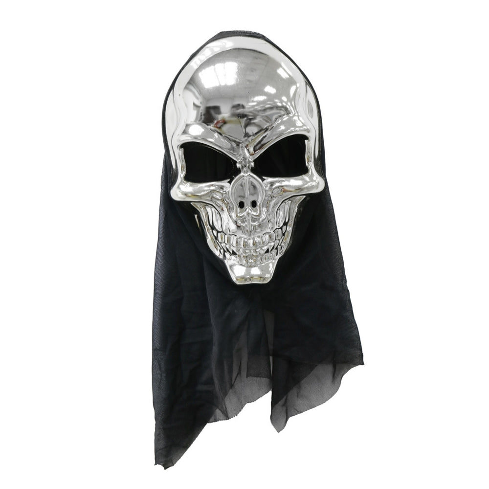 Halloween Skull Foiled Hooded Mask | 16.5 x 7 x 25.5cm, 73g