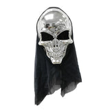 Halloween Skull Foiled Hooded Mask | 16.5 x 7 x 25.5cm, 73g