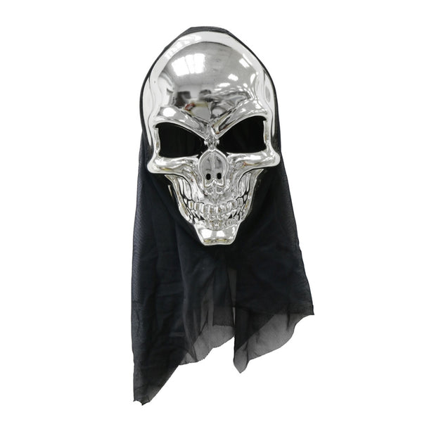 Halloween Skull Foiled Hooded Mask | 16.5 x 7 x 25.5cm, 73g