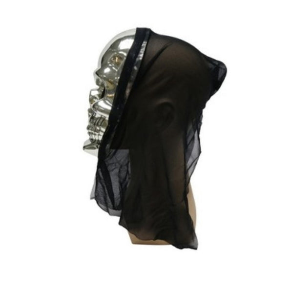 Halloween Skull Foiled Hooded Mask | 16.5 x 7 x 25.5cm, 73g