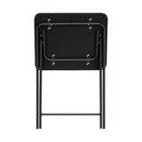 Black Folding Rectangular Utility Table | 48 x 38 x 65cm, Rounded Corners
