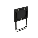 Black Folding Rectangular Utility Table | 48 x 38 x 65cm, Rounded Corners