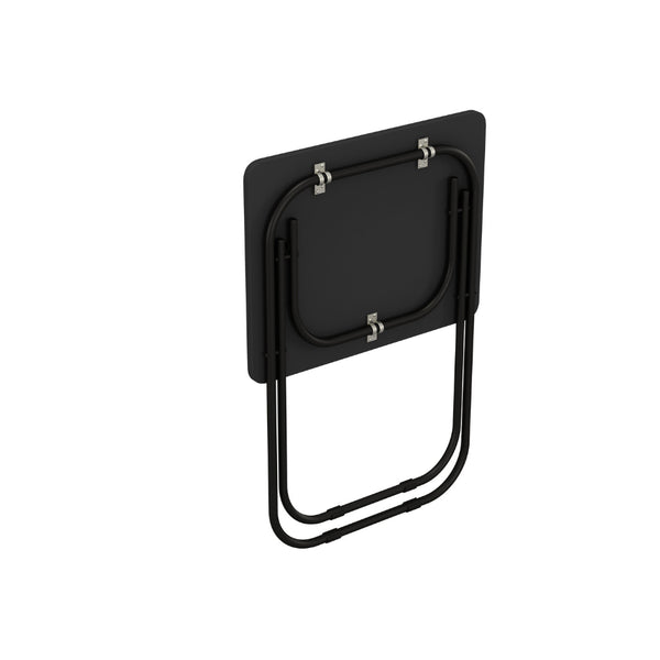 Black Folding Rectangular Utility Table | 48 x 38 x 65cm, Rounded Corners