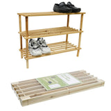 3 Tier Wooden Shoe Rack 64 x 26 x 48cm