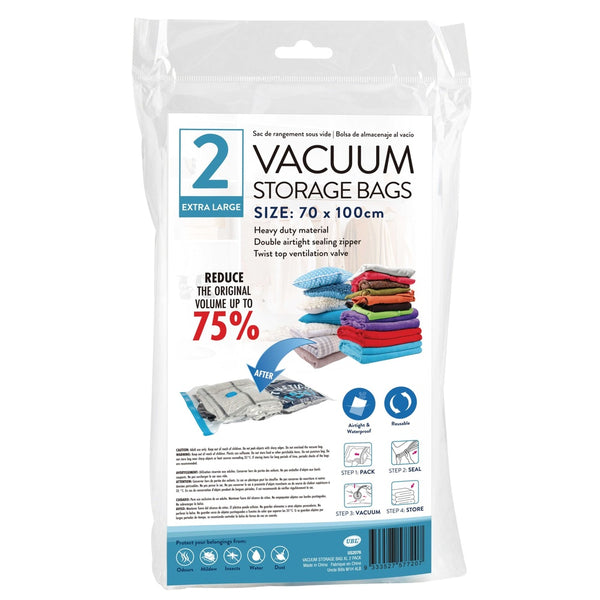 Vacuum Storage Bag - Extra Large - 2 Pack - 70x100cm