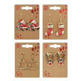 Festive Magic Christmas Diamante Earrings - Assorted Festive Designs