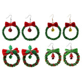 Festive Magic Tinsel Christmas Wreath Earrings - Assorted Designs and Colours