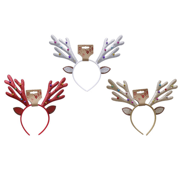 Glitter Antler Headband | Multicolour Nutbells, Assorted Designs