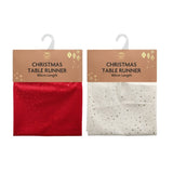 Festive Magic Gold Foil Stars Christmas Table Runner - 180cm, Assorted Colours