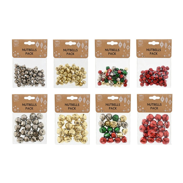 Festive Magic Assorted Christmas Nutbell Decorations - Mixed Sizes and Colours