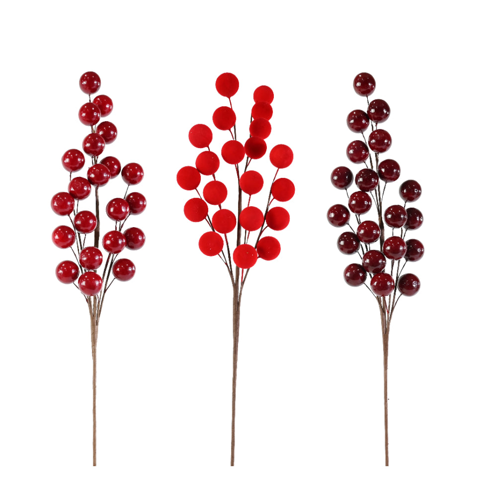 Festive Magic Jumbo Christmas Berry Spray - 65cm, Assorted Colours