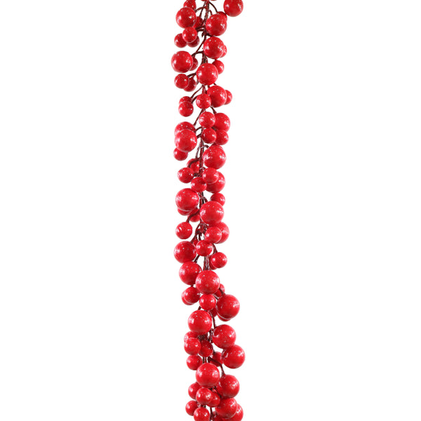 Festive Magic Glossy Red Mega Berry Christmas Garland - 175cm