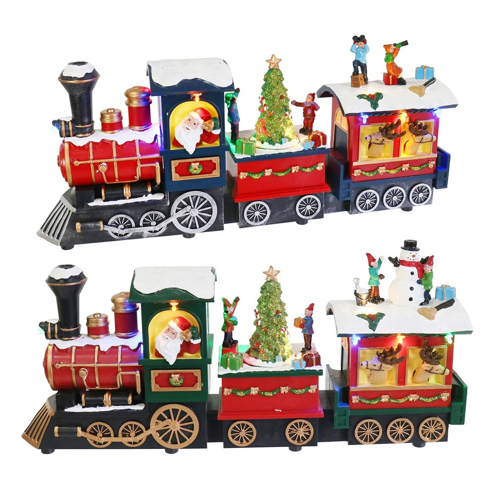 Festive Magic LED Musical Santa Express Train Decoration - USB, Assorted Designs