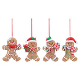 Festive Magic Hanging Gingerbread Tree Decoration - 12.5cm, Assorted Designs