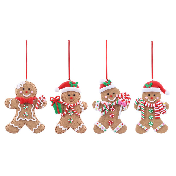 Festive Magic Hanging Gingerbread Tree Decoration - 12.5cm, Assorted Designs