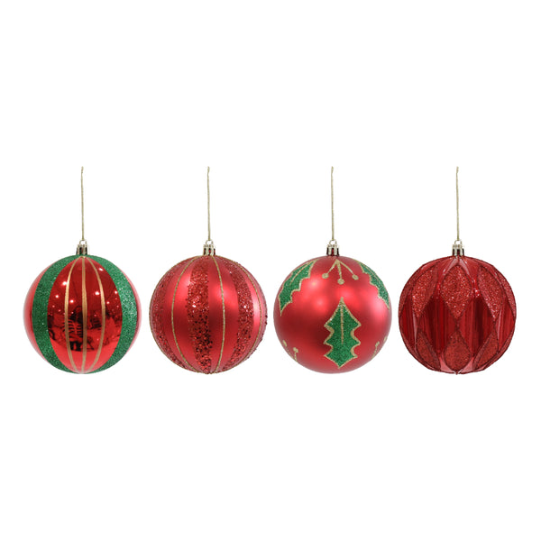 Festive Magic Classic Christmas Bauble - Assorted Designs and Colours, 10cm