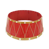 Festive Magic Traditional Toy Drum Christmas Tree Collar - Red, Gold and White