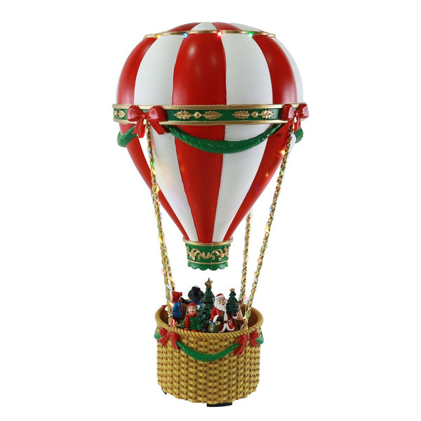 Festive Magic Musical Rotating Hot Air Balloon Ornament - Multicolour Lights