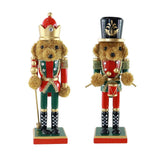 Festive Magic Assorted Teddy Bear Nutcracker Decoration - 25cm, 2 Designs
