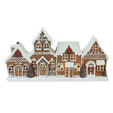 Festive Magic LED Gingerbread Terrace Houses Christmas Ornament - Four Houses
