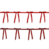 Festive Magic Velvet Ribbon Bow Christmas Garland - 2.4m, Assorted Designs