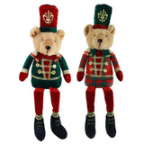 Festive Magic Regent Velvet Sitting Bear Decoration - Assorted Soldier Designs