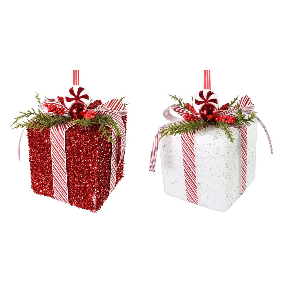 Festive Magic Candy Present Christmas Tree Decoration - 12cm, Assorted Designs