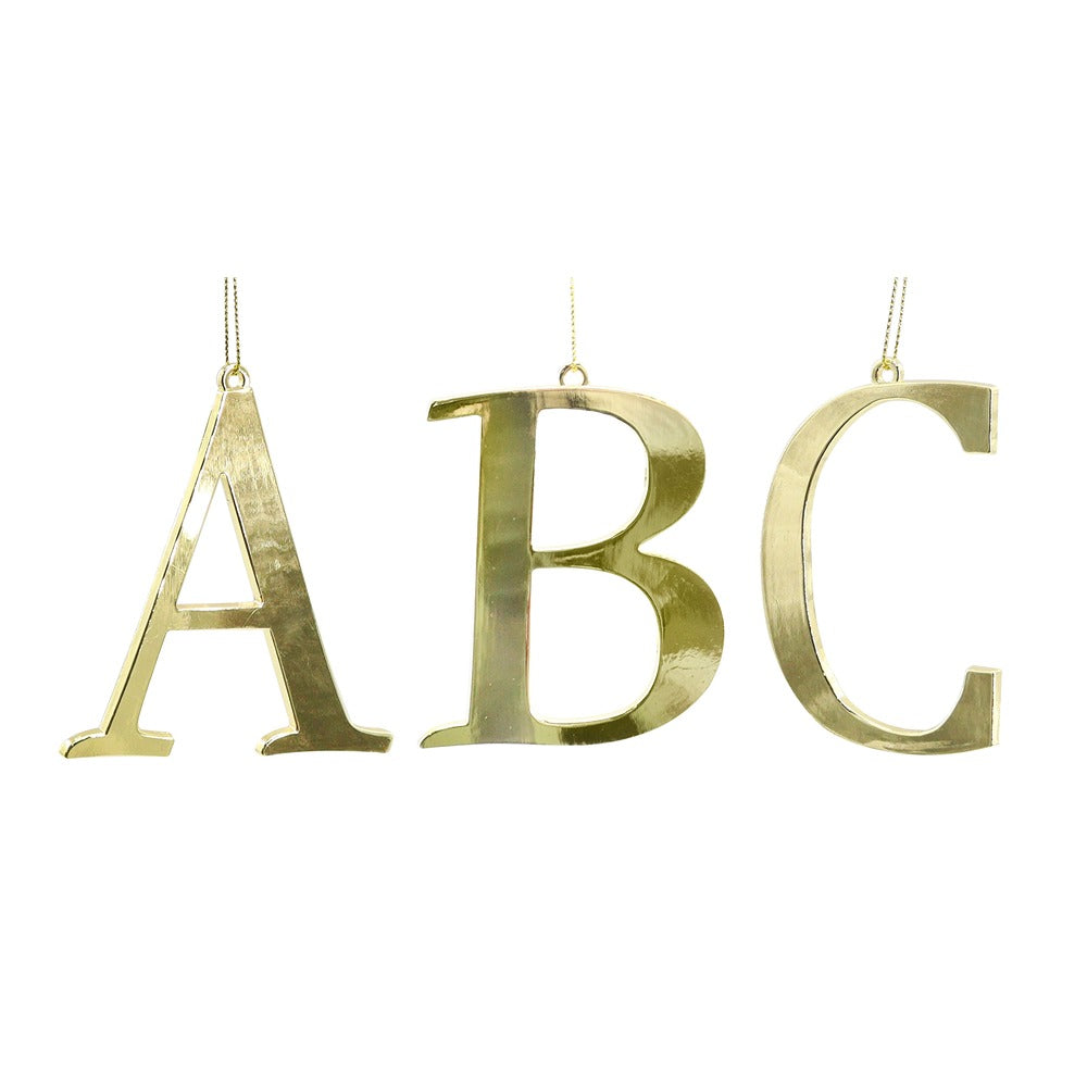 Festive Magic Gold Alphabet Christmas Decorations - Assorted Metal Letters