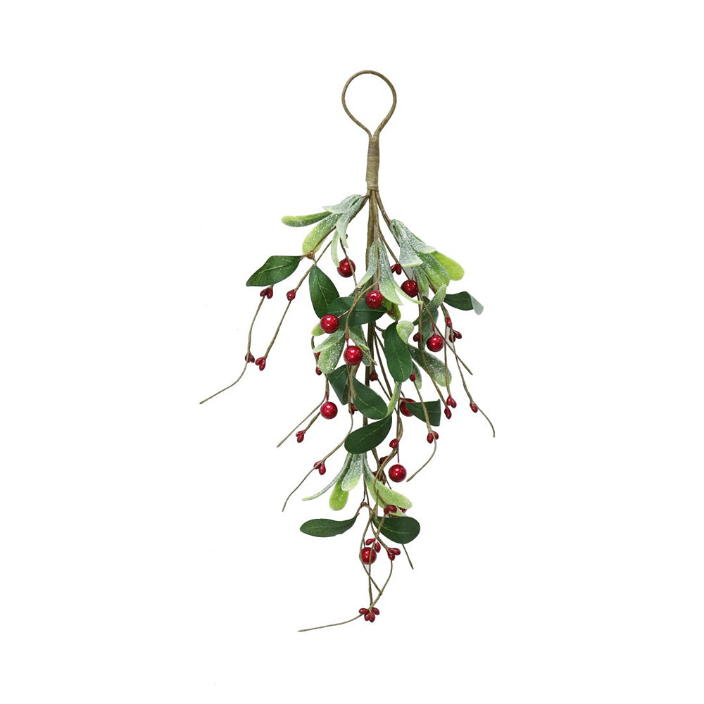 festive magic wild mistletoe door swag - 35cm