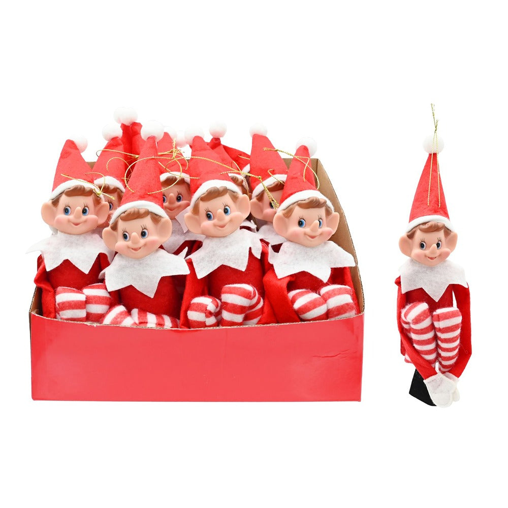 Festive Magic Shelf-Sitting Christmas Elf Decoration - 33cm, Assorted Designs