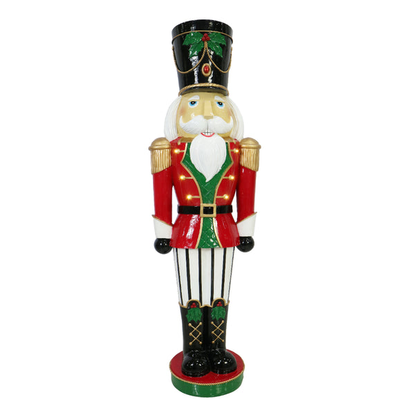 Festive Magic LED Nutcracker Soldier Decoration - 119cm, Battery Operated