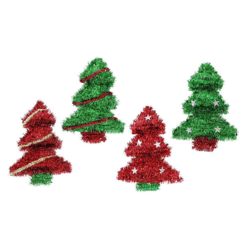 Tinsel Tree Plaque | 35cm | Assorted Models