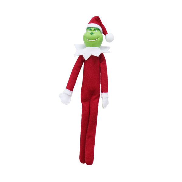 Green Monster Christmas Elf 32cm | Fully Poseable, Red Felt Clothing
