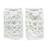 Festive Magic Foil Snowflake Christmas Tree Skirt - 90cm, Assorted Colours