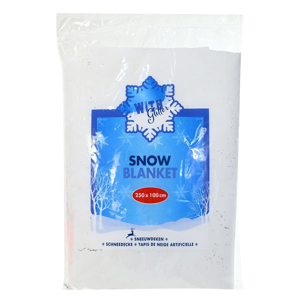Snow Blanket Thick with Silver Sequin | 250 x 100cm