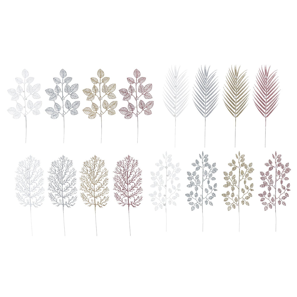 Glitter Leaf Pearl Crystal Pick | 41cm, Assorted Designs