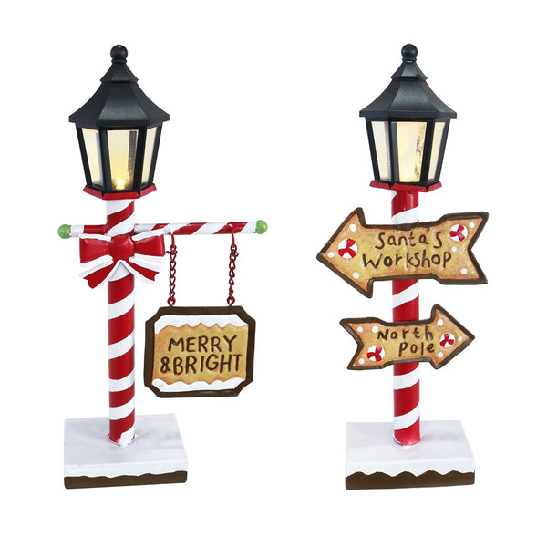 LED Metal Gingerbread Table Lamp | Assorted Designs, Warm White, 2 x AAA