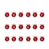 Festive Magic Glossy Red Initial Christmas Bauble - 8cm, Assorted Letters