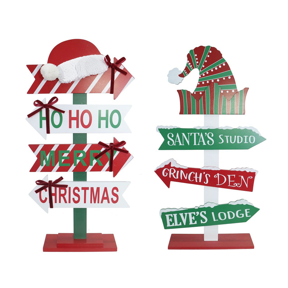 Santa Elf Large Christmas Signs | 60cm, Assorted Designs