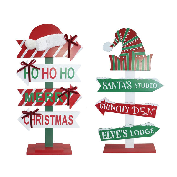 Santa Elf Large Christmas Signs | 60cm, Assorted Designs