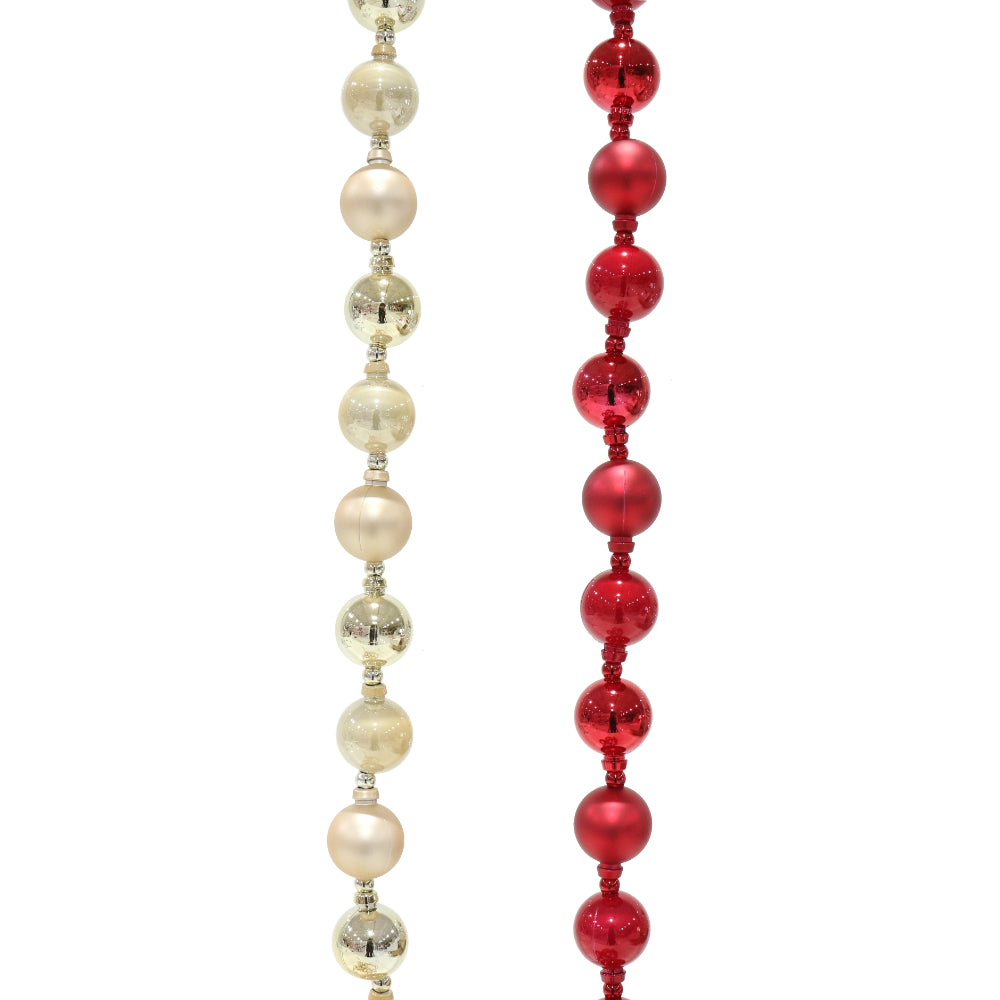 Festive Magic Oversized Christmas Bauble Garland - 2.1m, Assorted Colours