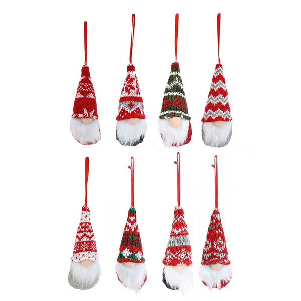 Hanging Knit Hat Gnome Decorations | 15cm, Assorted Designs