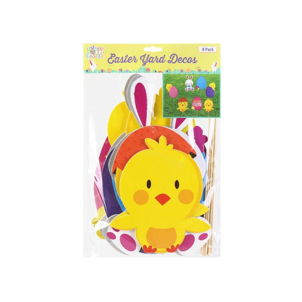 Easter Yard Decos | Pack of 8 | 7 Designs Mixed Per Pack